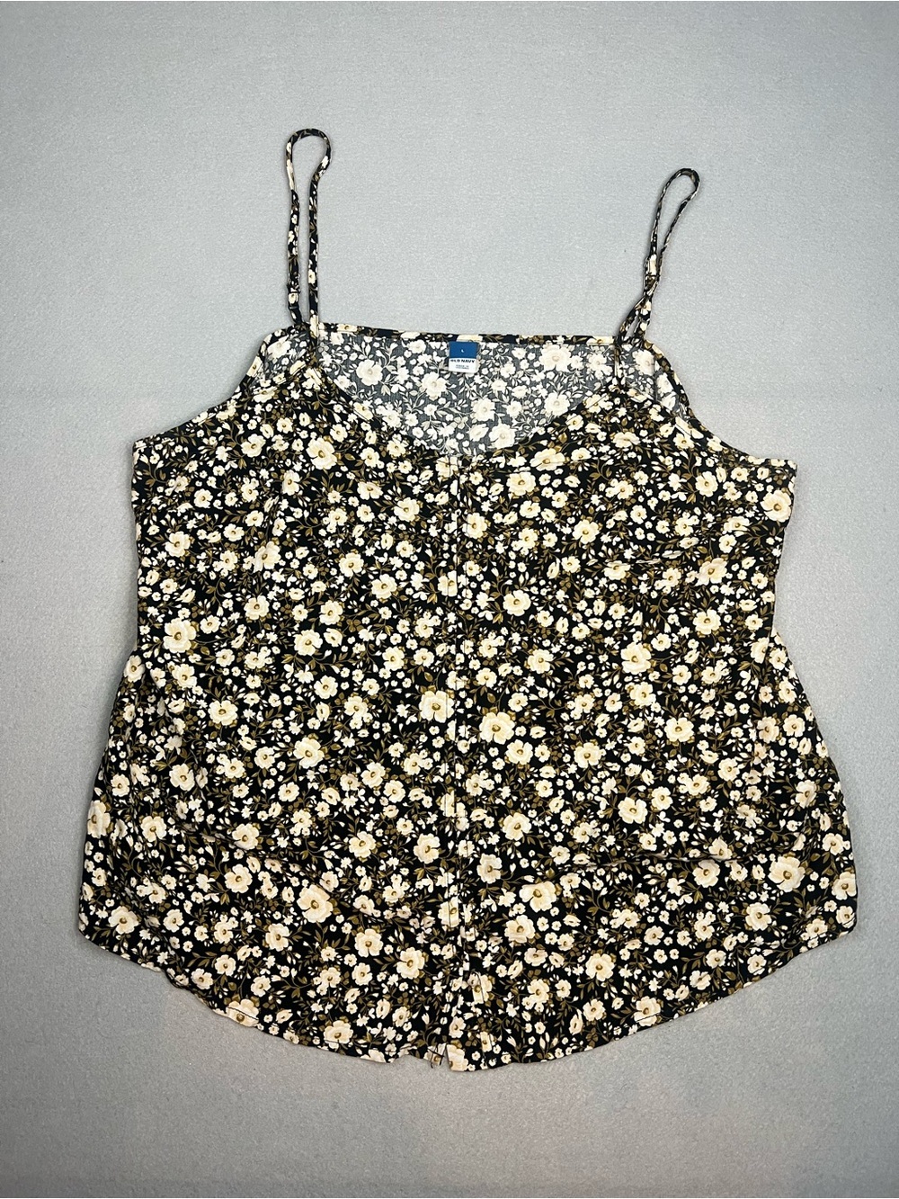 Old Navy floral button down tank top size large